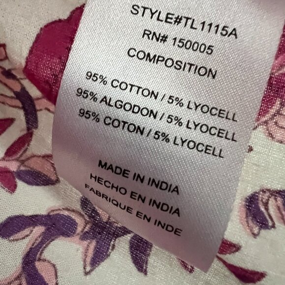 Evereve Ari Ruffle Collar Floral Print Blouse  SZ Small NEVER WORN - Picture 9 of 16